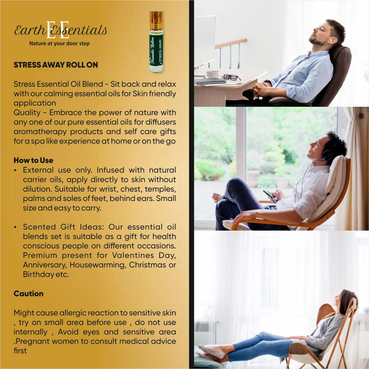 Stress Away Roll-On – Calming Aromatherapy Oil for Relaxation - Image 3