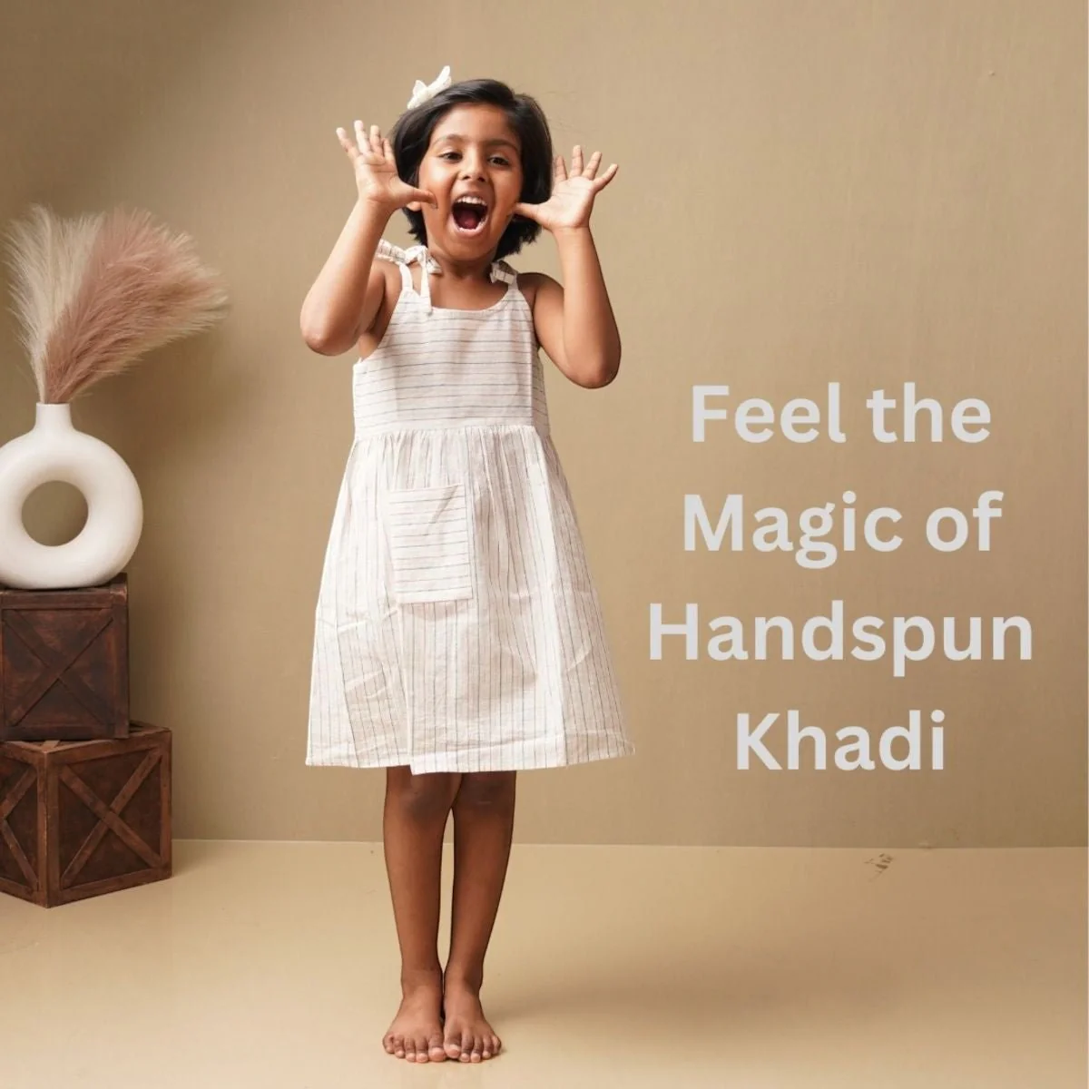 Sleeveless Girls Frock with Adjustable Strap | Cotton Summerwear - Image 4