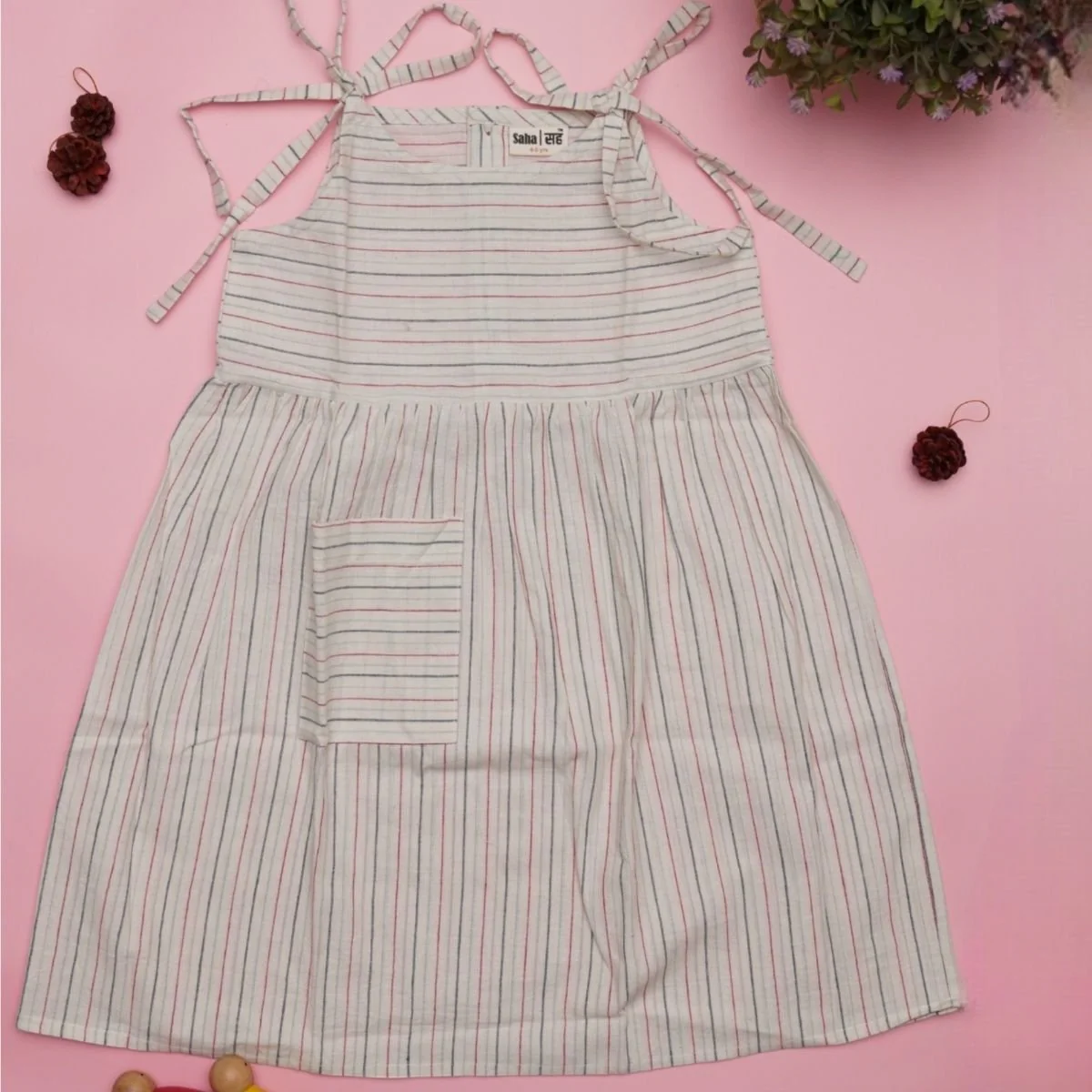 Sleeveless Girls Frock with Adjustable Strap | Cotton Summerwear - Image 8