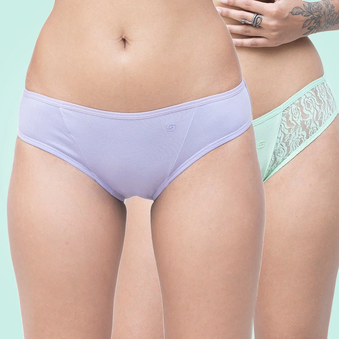 Stylish Everyday Organic Cotton Undies Bikini (Set of 2)