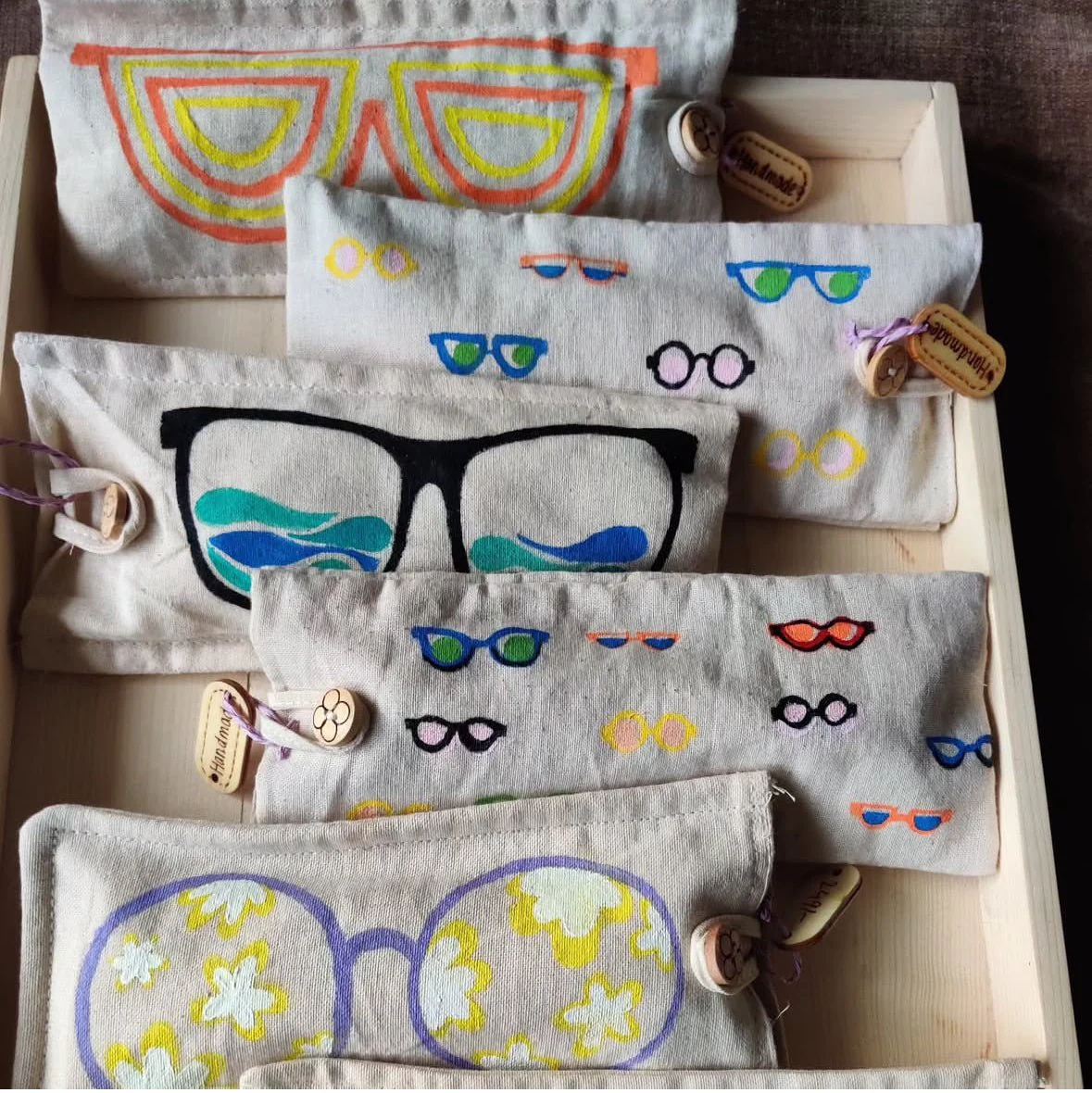 Pure Cotton Sunglasses Cover – Soft, Durable Eyewear Pouch