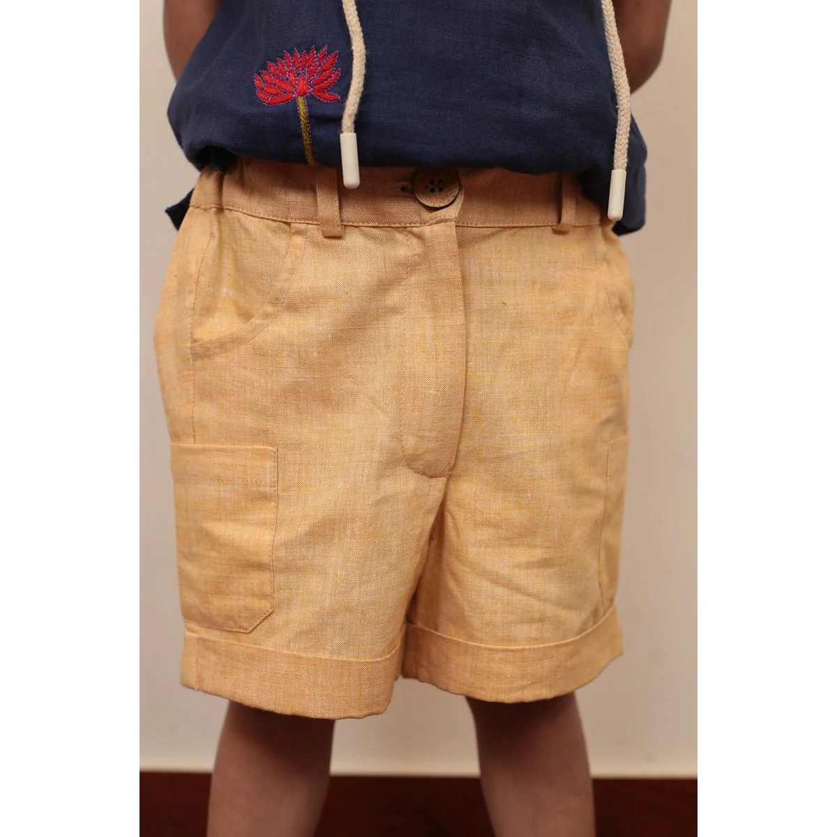 Sunbeam Shorts | Khaki Cotton Shorts for Babies - Image 4