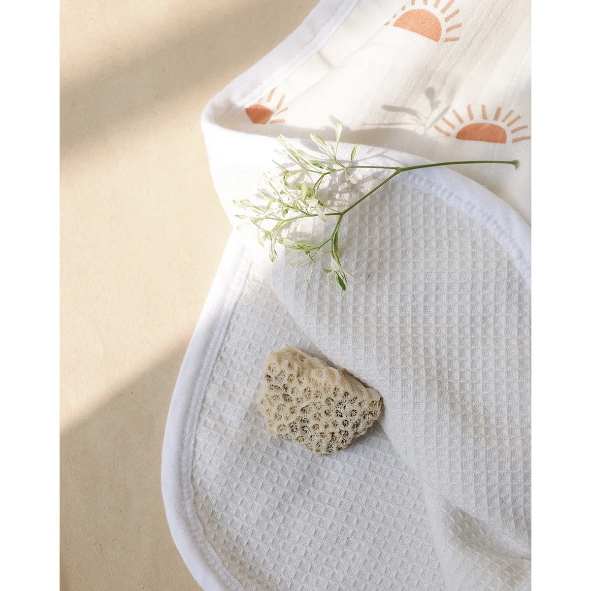 Sunburst Poncho Style Baby Bath Towel – Organic Cotton - Image 4