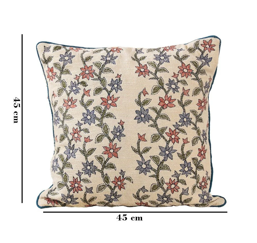 Sunny Daisy Cotton Cushion | Floral Decorative Accent Cushion - Image 2