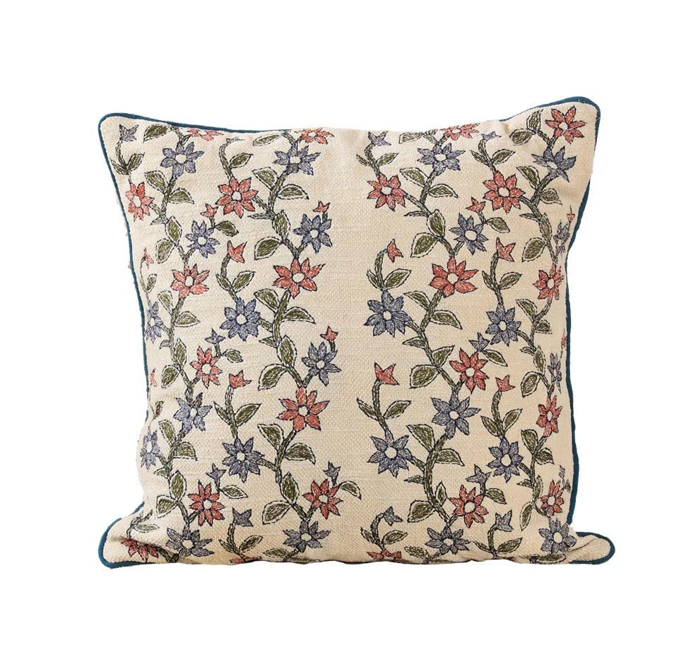 Sunny Daisy Cotton Cushion | Floral Decorative Accent Cushion - Image 3