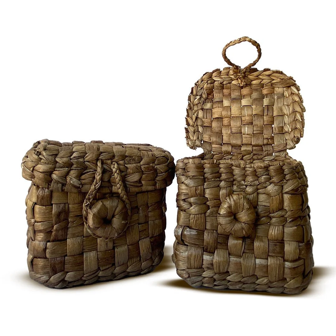 Sustainable Water Hyacinth Square Storage Box - Image 2