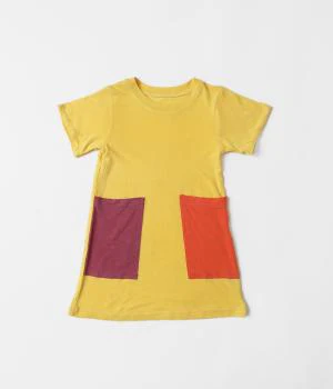 T Dress for Kids | Herbal Dyed Cotton Tee Shirt Dress - Image 2