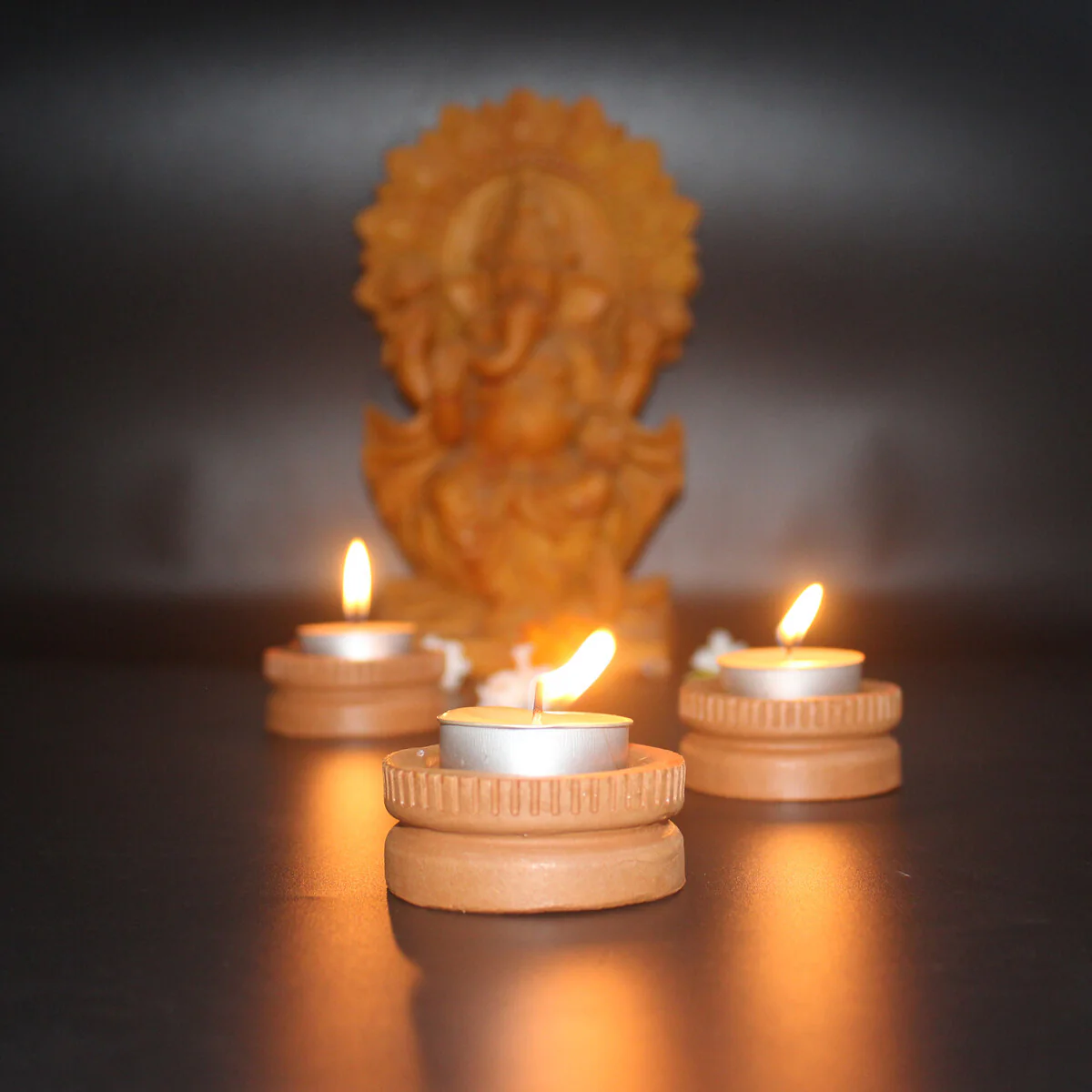 Tab Tech Candle Holder- Set of 6 with 6 Free Soywax Tealights - Image 5