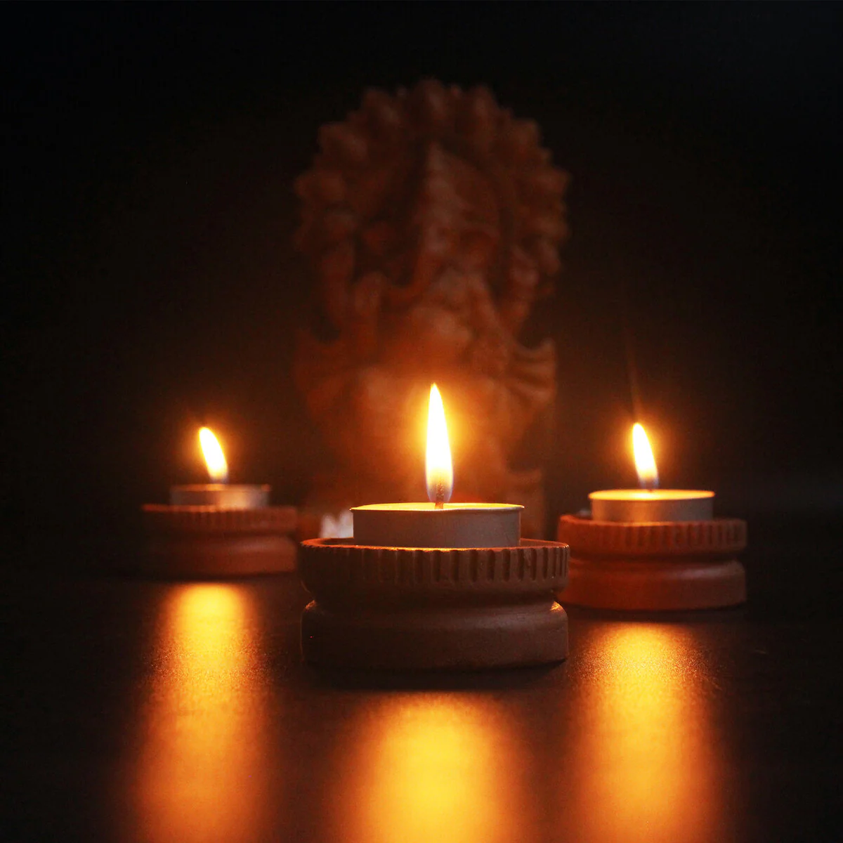 Tab Tech Candle Holder- Set of 6 with 6 Free Soywax Tealights - Image 6