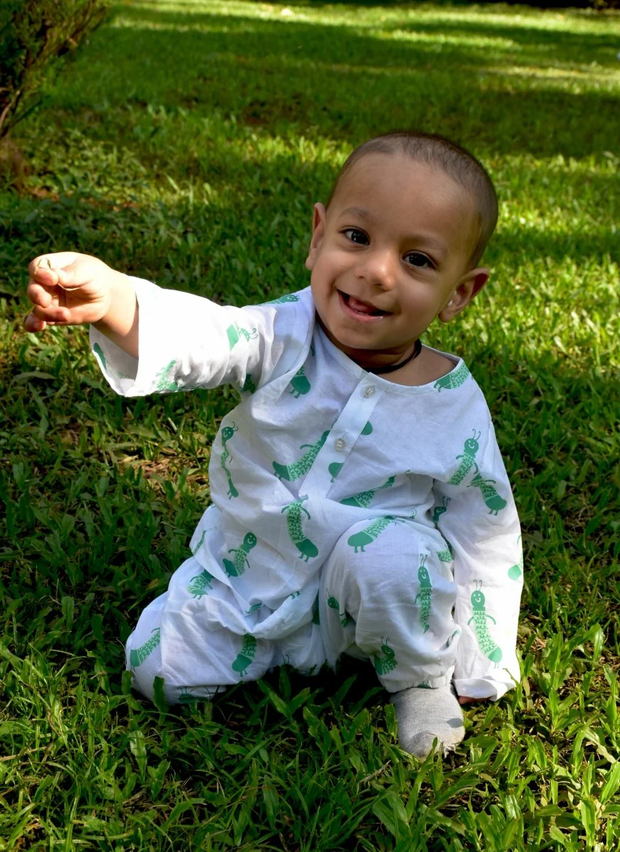 Taily Caterpillar- Unisex Infant Cotton Nightwear - Image 3