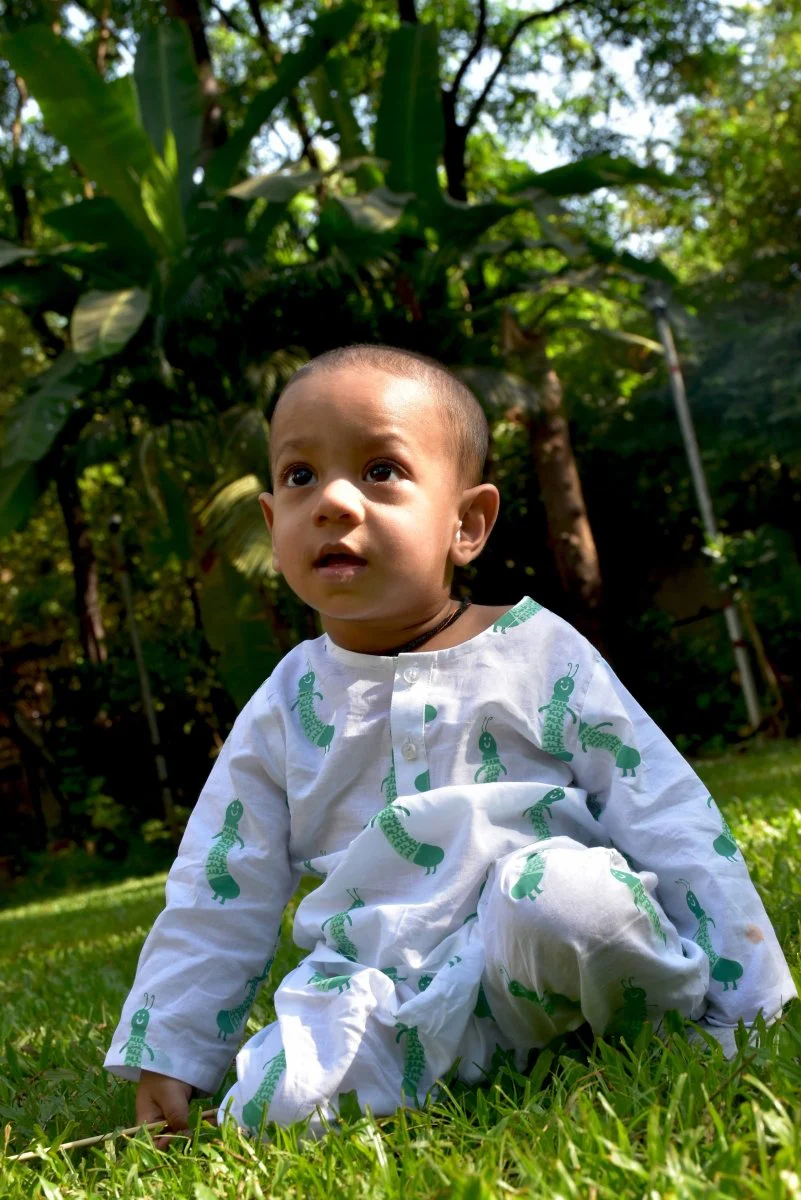 Taily Caterpillar- Unisex Infant Cotton Nightwear - Image 4