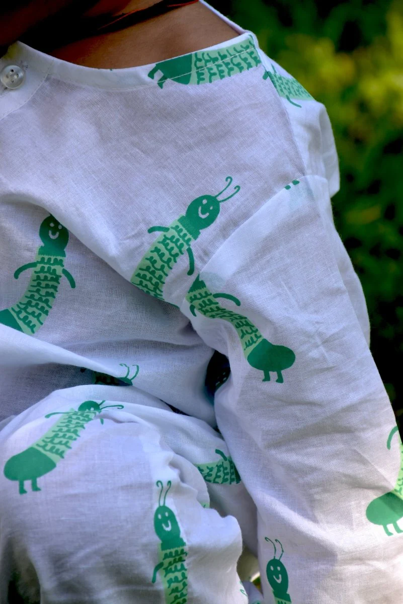 Taily Caterpillar- Unisex Infant Cotton Nightwear - Image 5