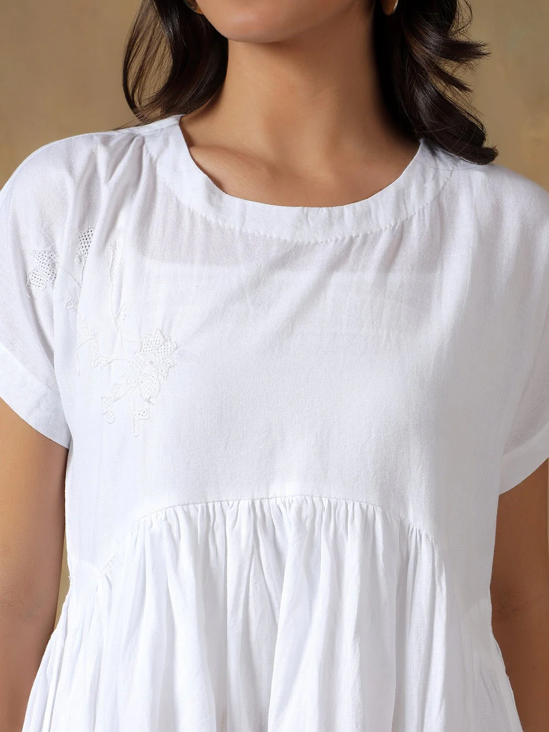 Tale of Two Cities White Dress | Elegant Women’s Cotton A-Line Dress - Image 4