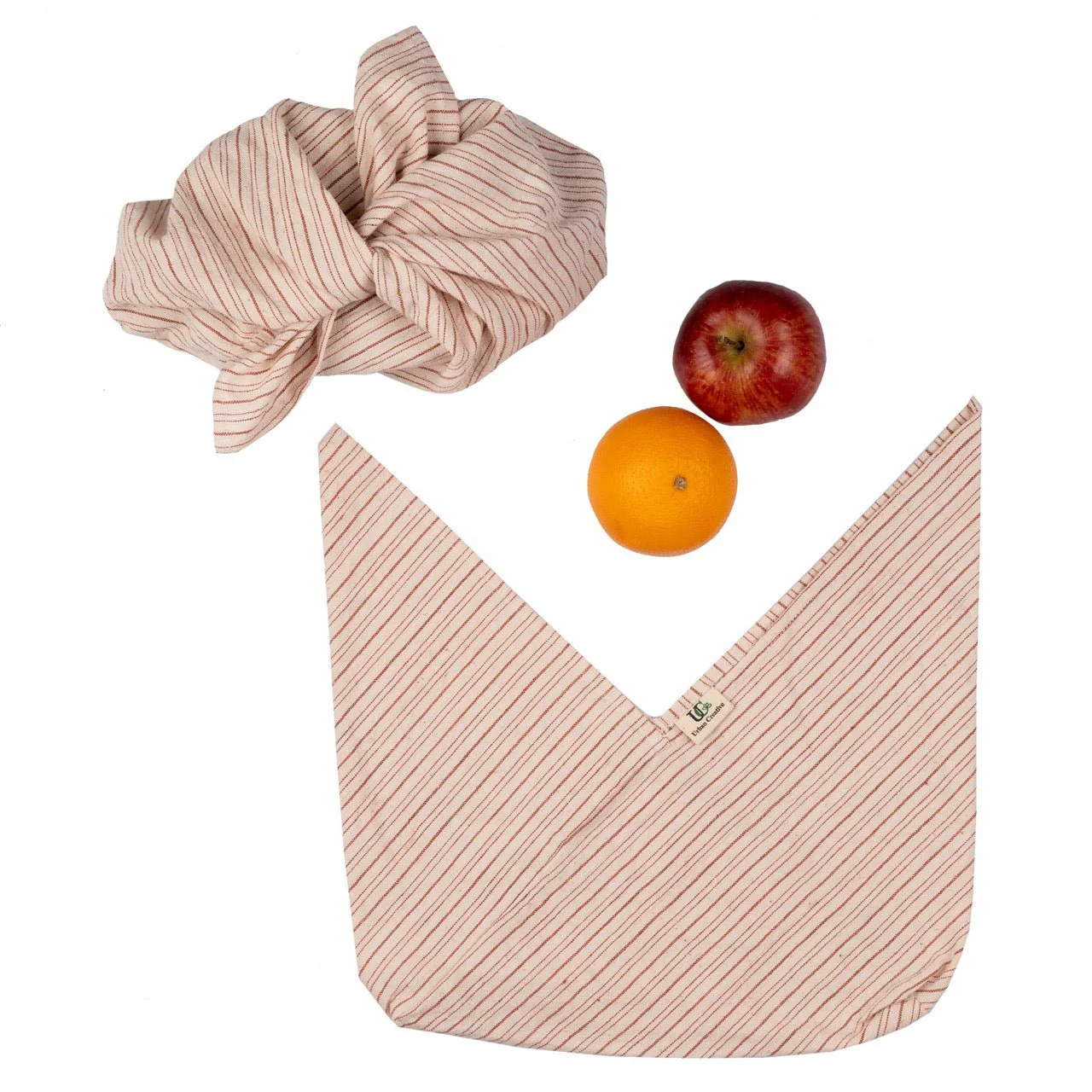Bento Bag -Japanese Knot Bags in Organic Kala Cotton - Set of 2 - Image 7