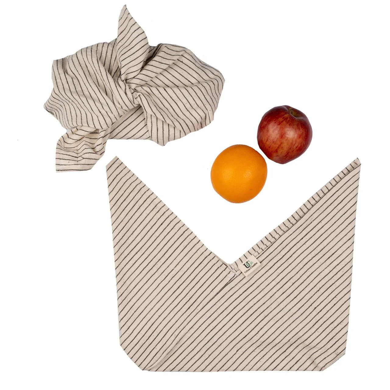 Bento Bag -Japanese Knot Bags in Organic Kala Cotton - Set of 2 - Image 8
