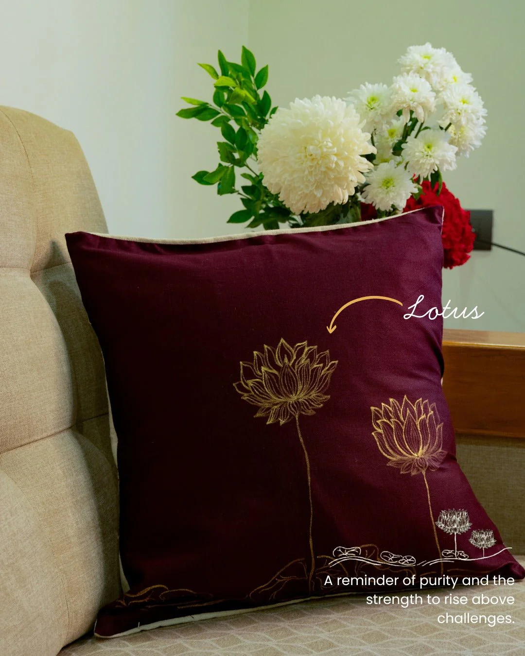 Tattva Pillow Covers (Set of 4) | Minimal Home Décor Cushion Covers - Image 4