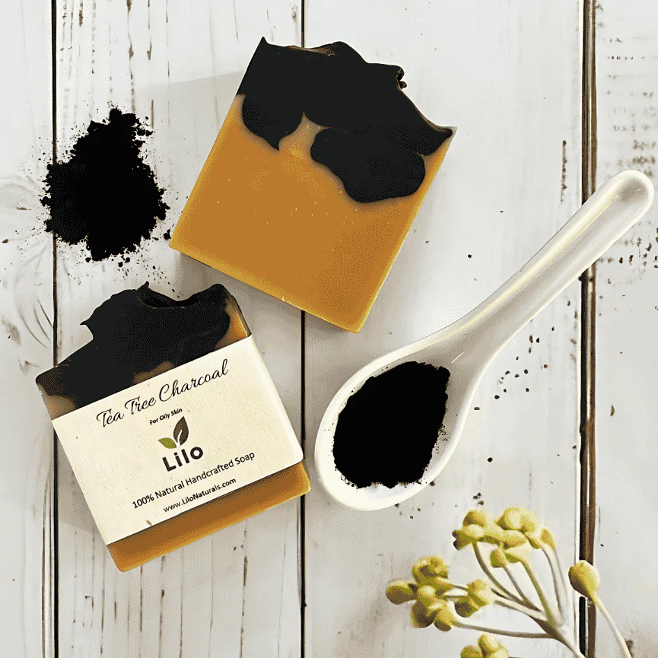Tea Tree Charcoal Bar Soap for Oily Skin with Honey & Kokum