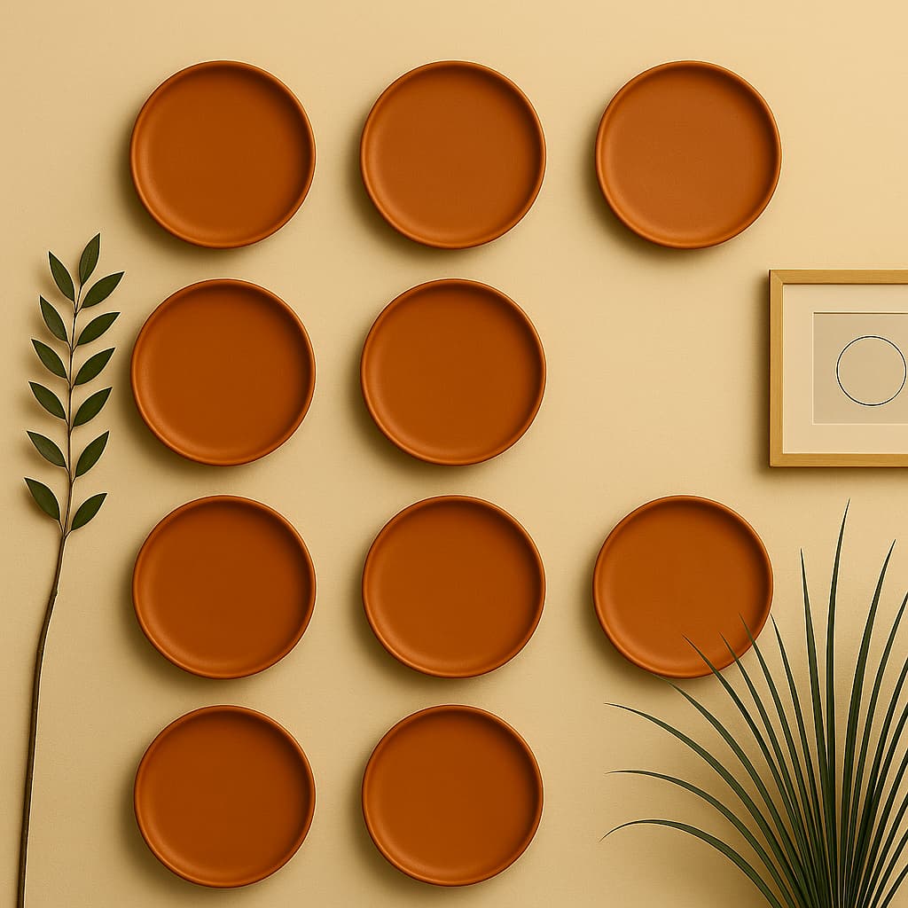 Terracotta 11-Inch Wall Plate | Handcrafted Decorative Plate - Image 17