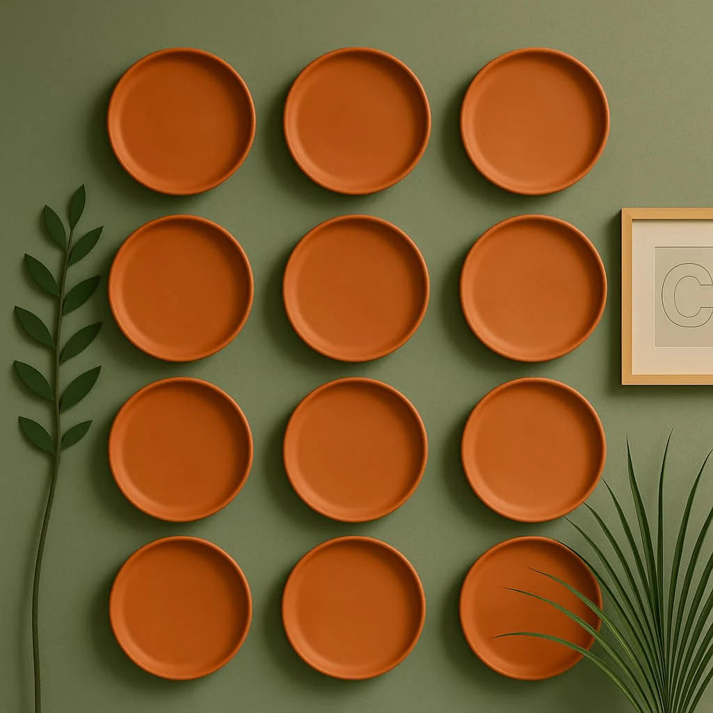 Terracotta 11-Inch Wall Plate | Handcrafted Decorative Plate - Image 34