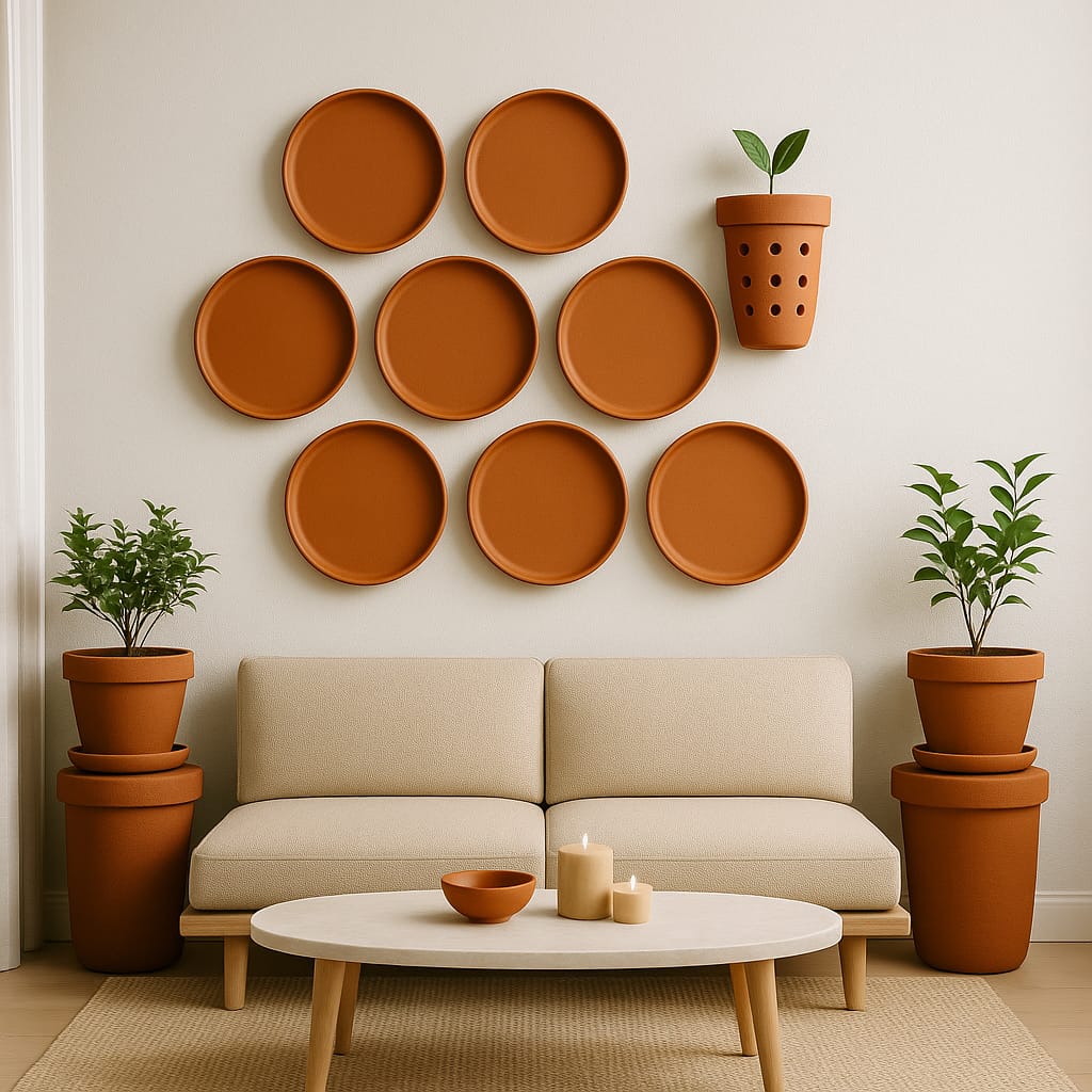 Terracotta 11-Inch Wall Plate | Handcrafted Decorative Plate - Image 39