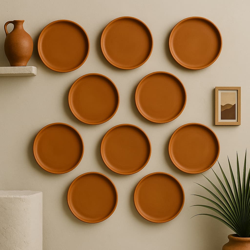 Terracotta 11-Inch Wall Plate | Handcrafted Decorative Plate - Image 47