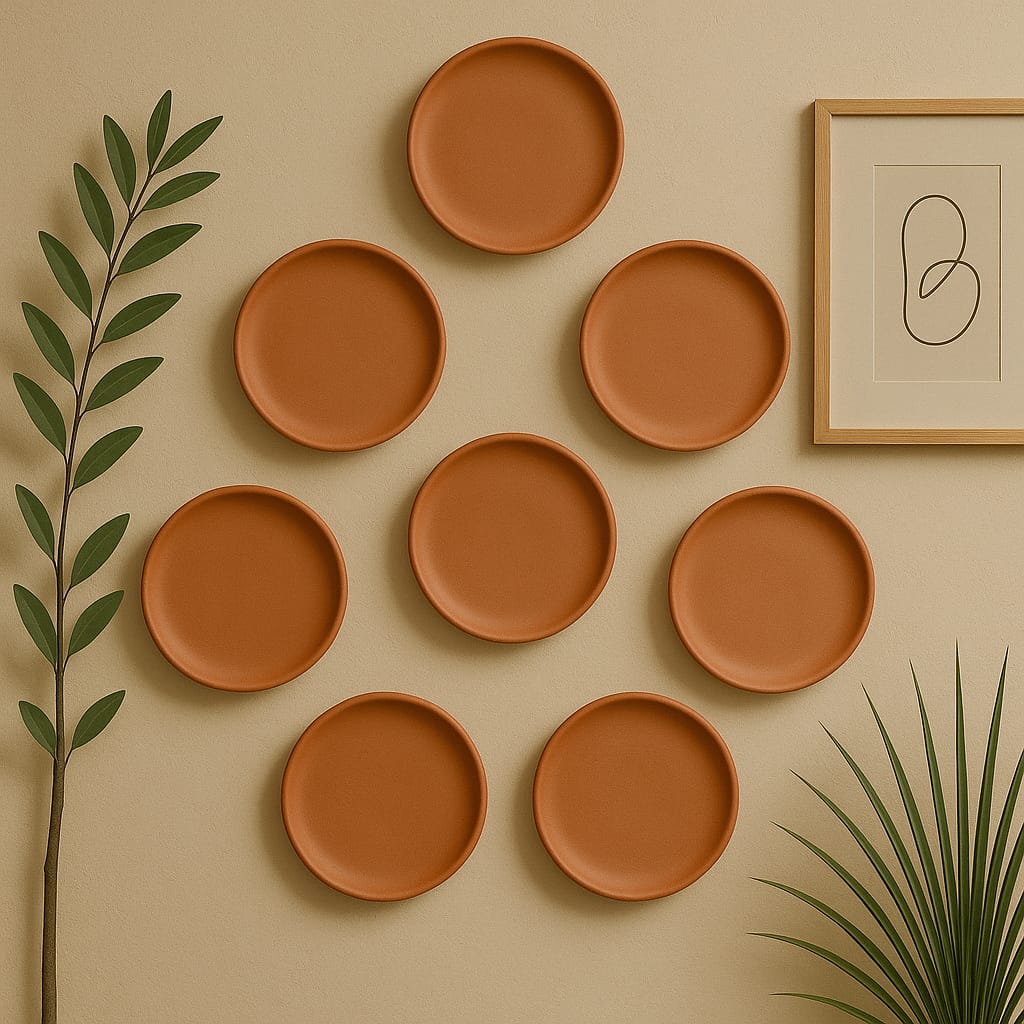 Terracotta 11-Inch Wall Plate | Handcrafted Decorative Plate - Image 49