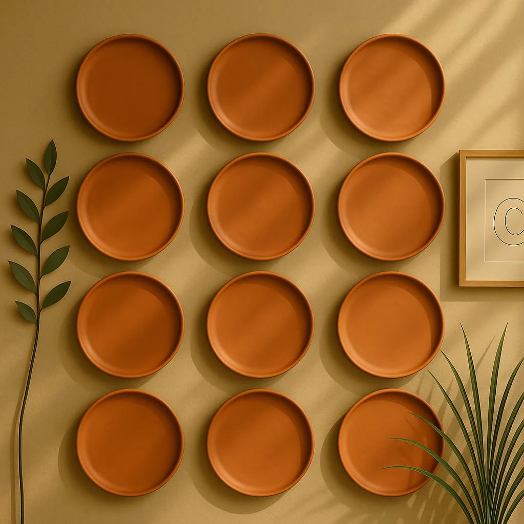 Terracotta 8-Inch Wall Plate | Handcrafted Decorative Plate - Image 12