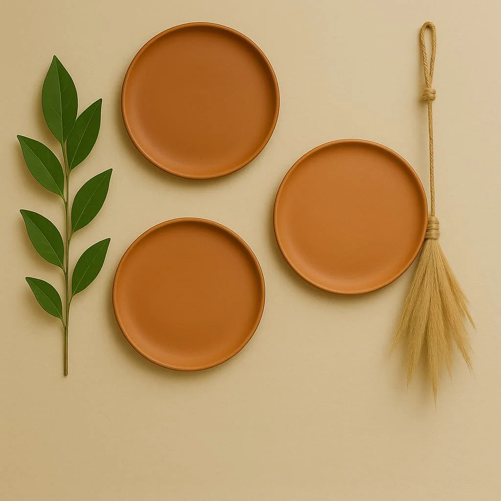 Terracotta 8-Inch Wall Plate | Handcrafted Decorative Plate - Image 21