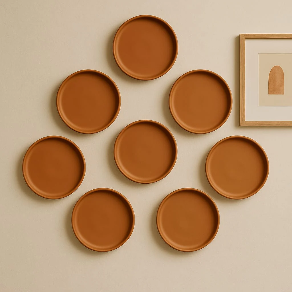 Terracotta 8-Inch Wall Plate | Handcrafted Decorative Plate - Image 26