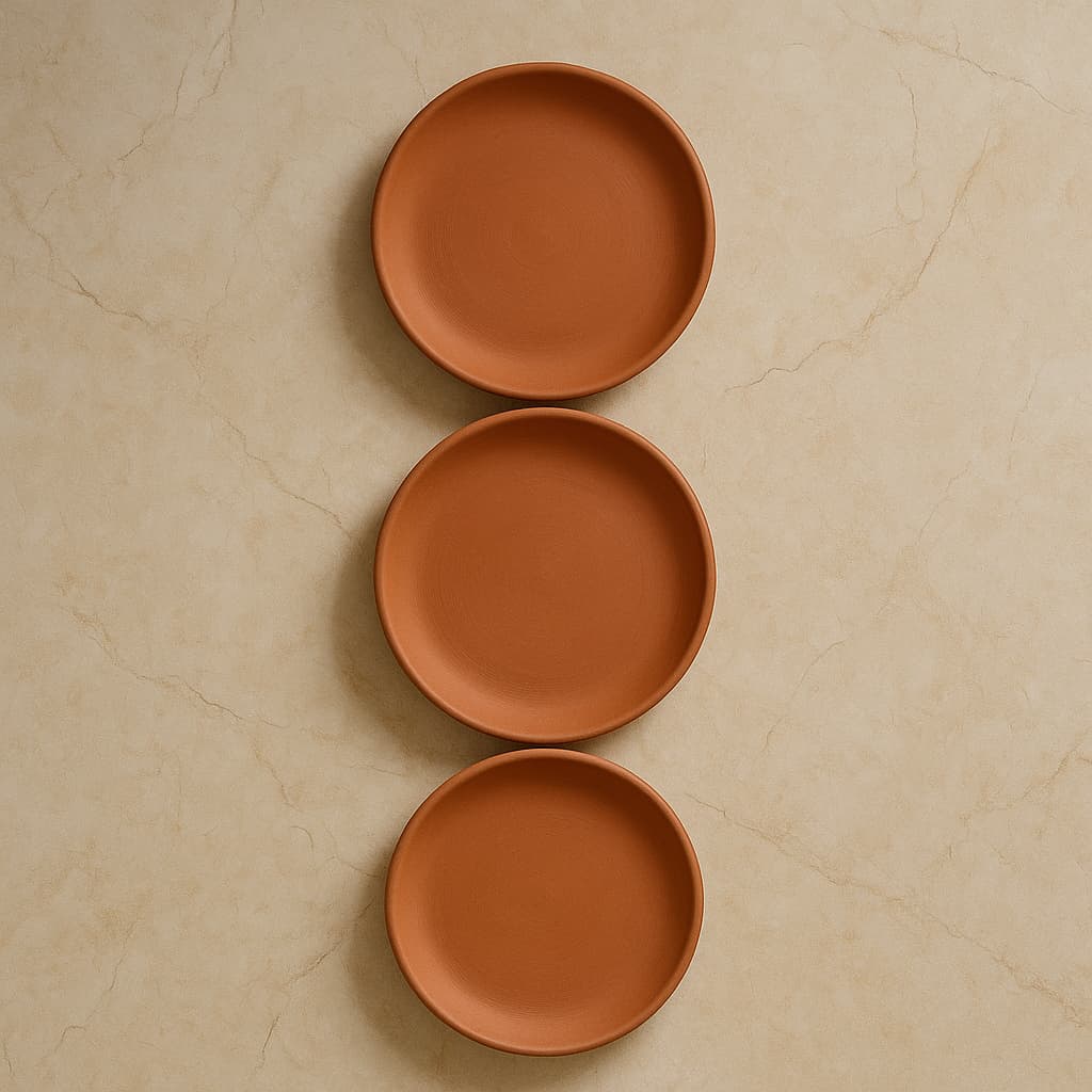 Terracotta 8-Inch Wall Plate | Handcrafted Decorative Plate - Image 3
