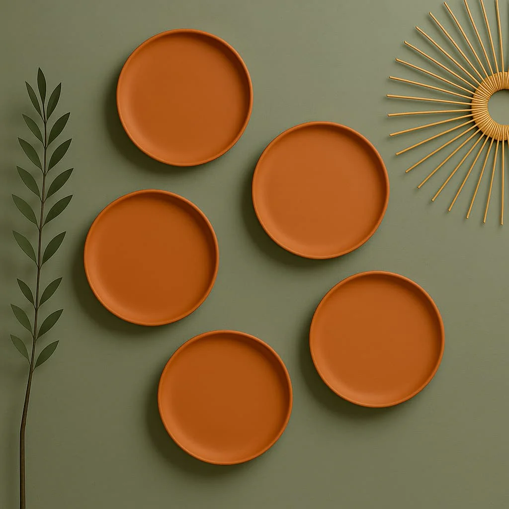 Terracotta 8-Inch Wall Plate | Handcrafted Decorative Plate - Image 7