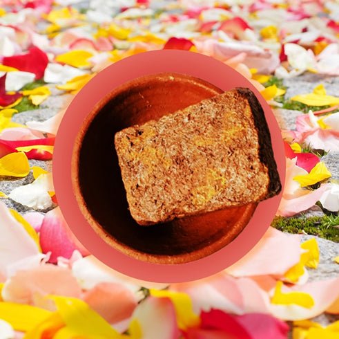 Terracotta Block Aroma Diffuser with Clay Bowl | Red - Rose Fragrance