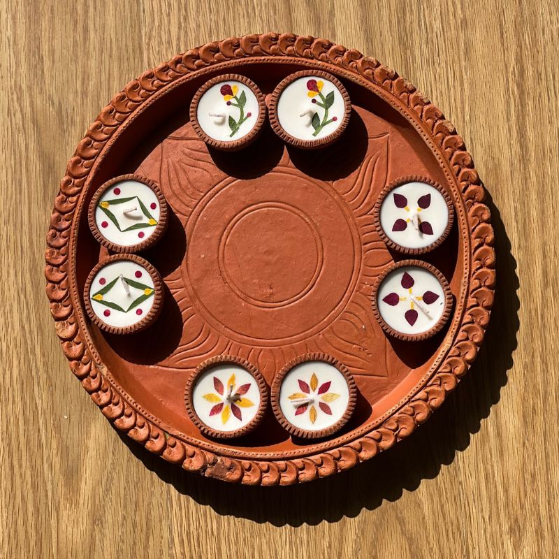 Terracotta Diyas - Small - Set of 8