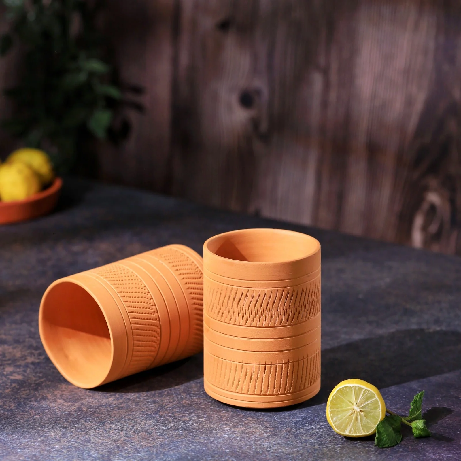 Terracotta Kohinoor Jumbo Glass | Handmade Clay Water Glass - Image 11