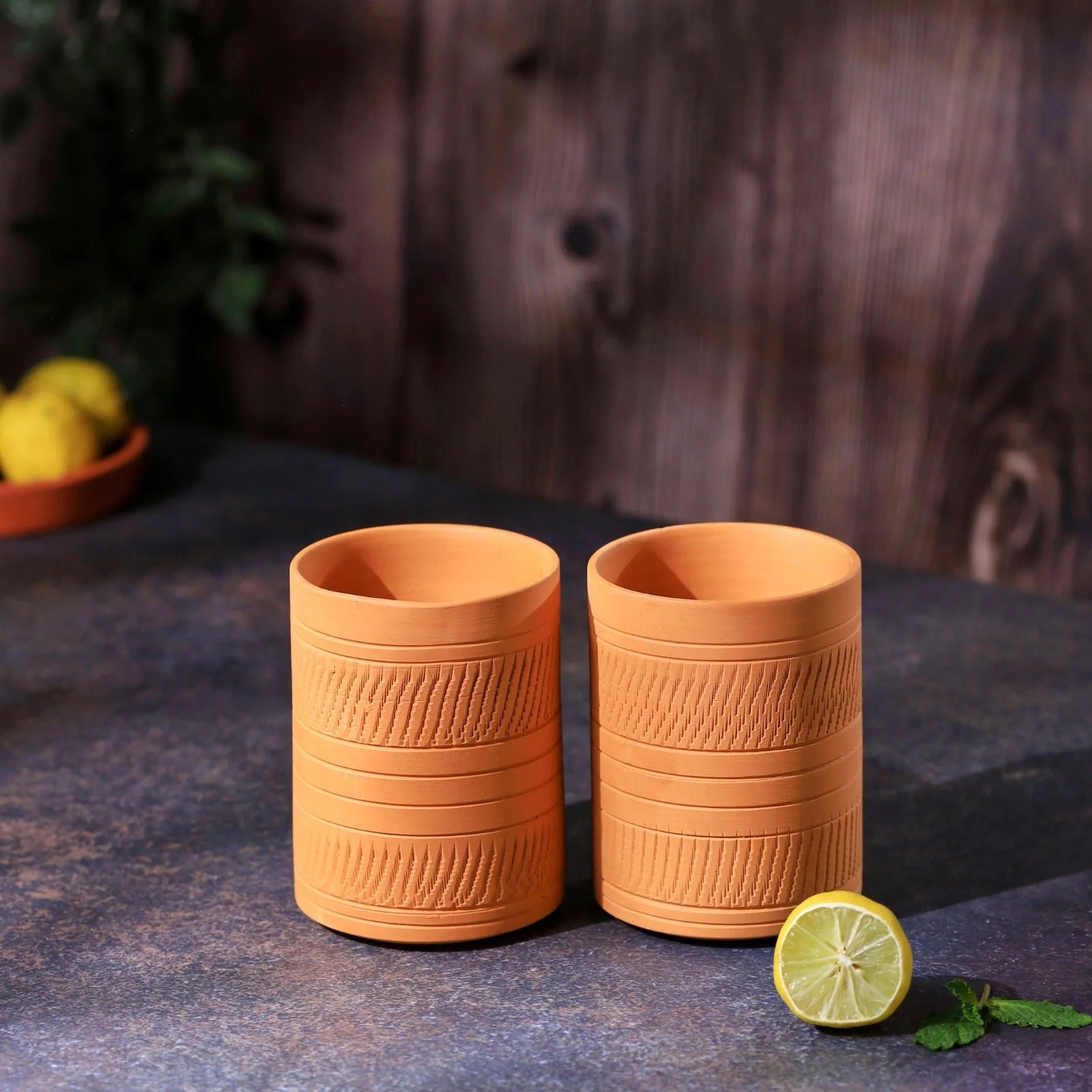 Terracotta Kohinoor Jumbo Glass | Handmade Clay Water Glass - Image 12