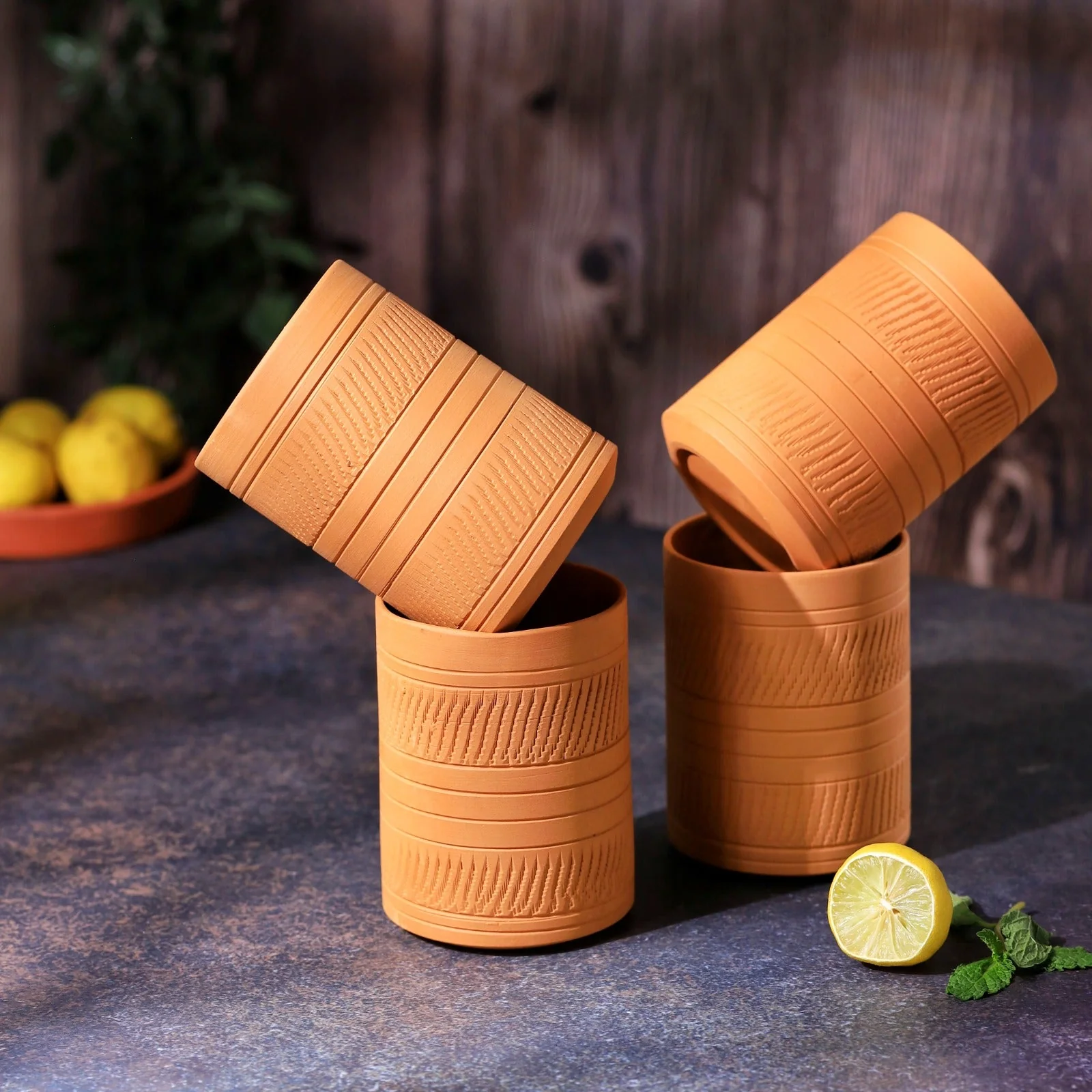 Terracotta Kohinoor Jumbo Glass | Handmade Clay Water Glass - Image 13