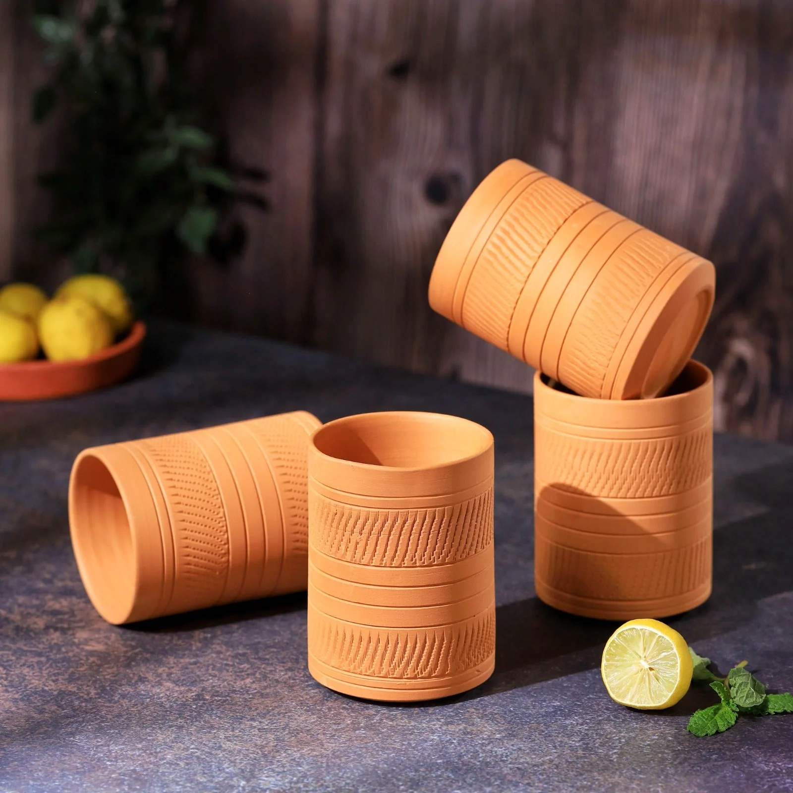 Terracotta Kohinoor Jumbo Glass | Handmade Clay Water Glass - Image 14