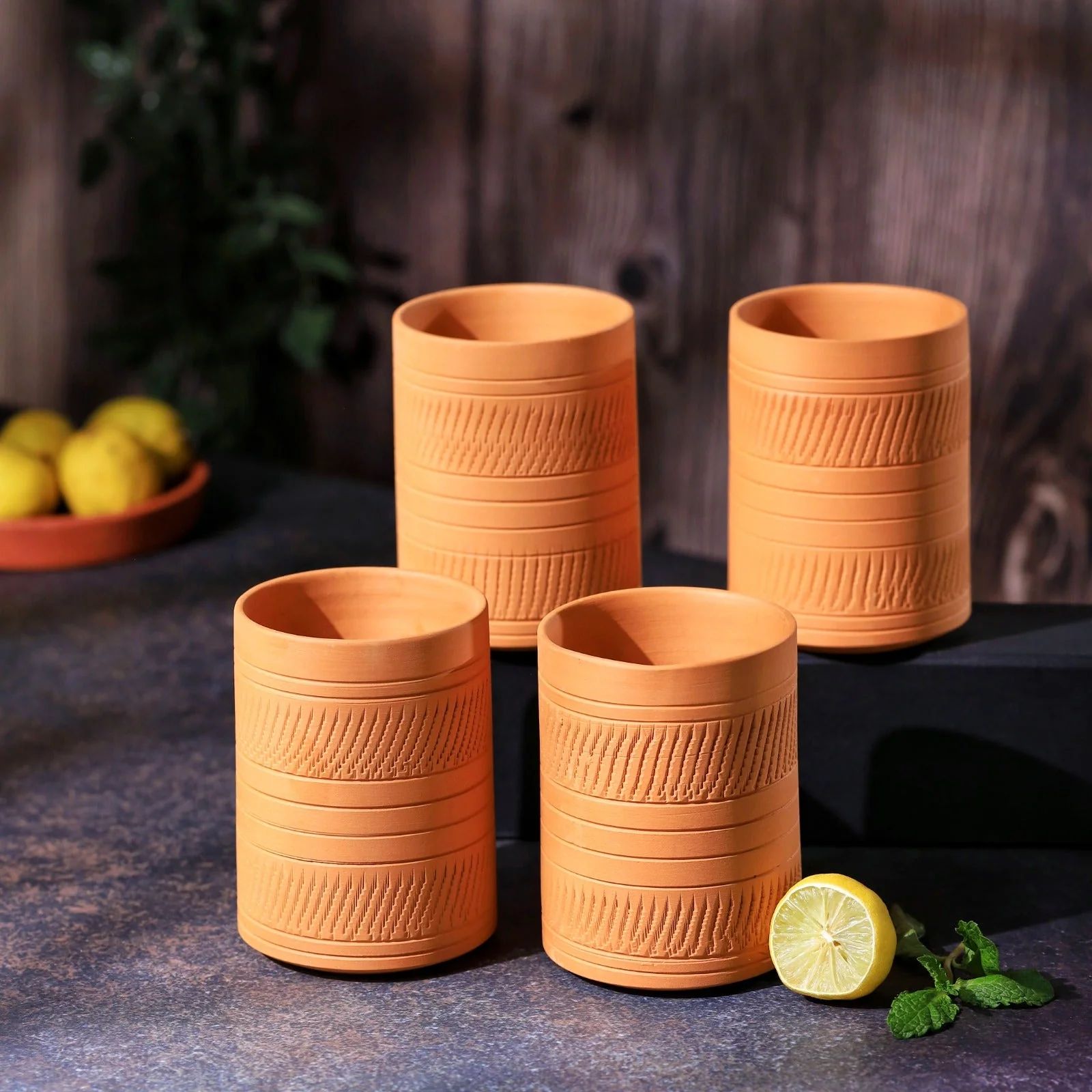 Terracotta Kohinoor Jumbo Glass | Handmade Clay Water Glass - Image 16