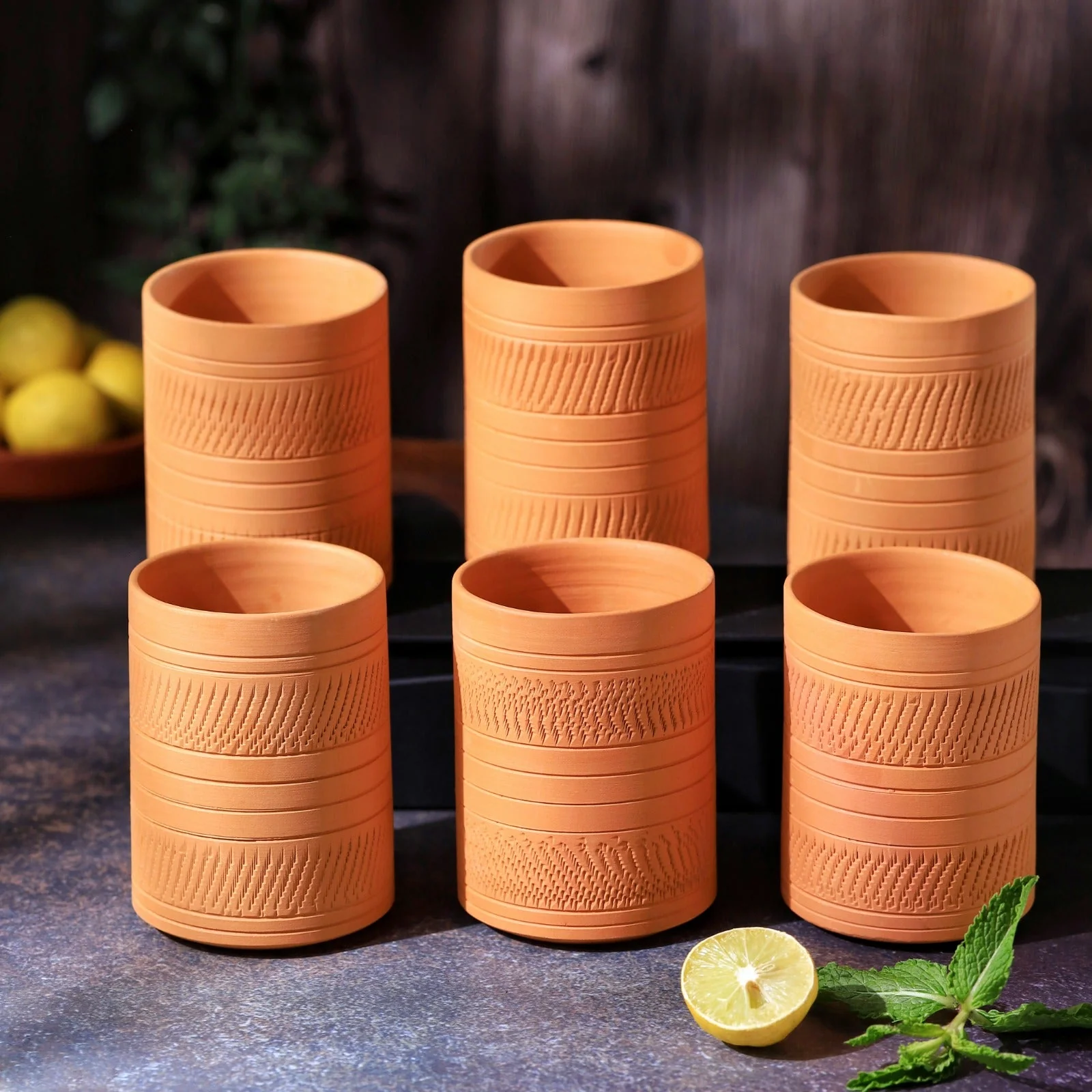 Terracotta Kohinoor Jumbo Glass | Handmade Clay Water Glass - Image 17