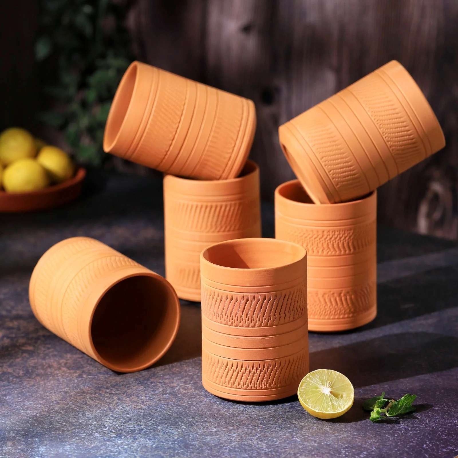 Terracotta Kohinoor Jumbo Glass | Handmade Clay Water Glass - Image 18