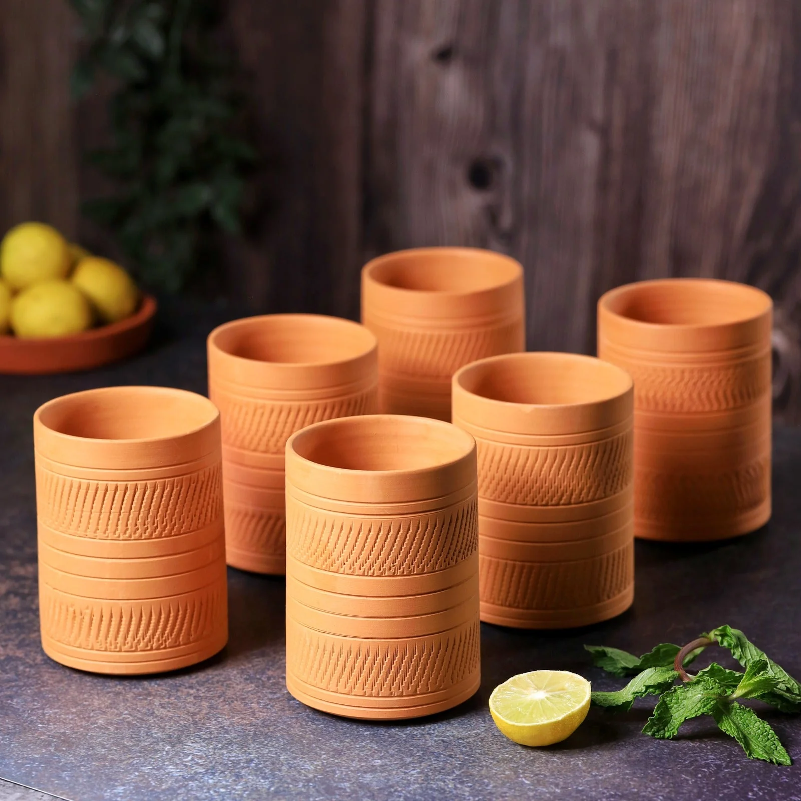 Terracotta Kohinoor Jumbo Glass | Handmade Clay Water Glass - Image 19