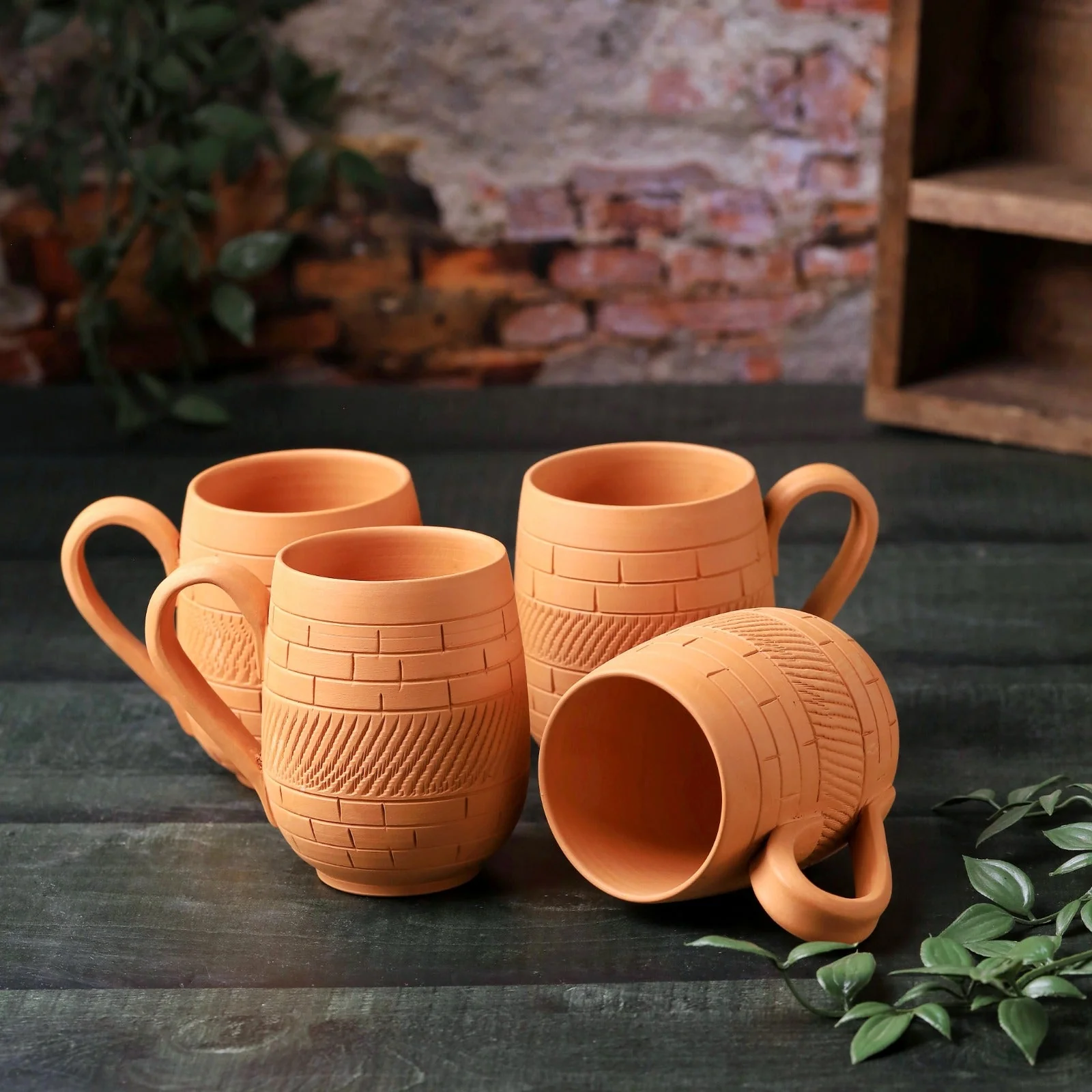 Terracotta Maharaja Jumbo Mug- Handcrafted Natural Clay Large Mug - Image 11