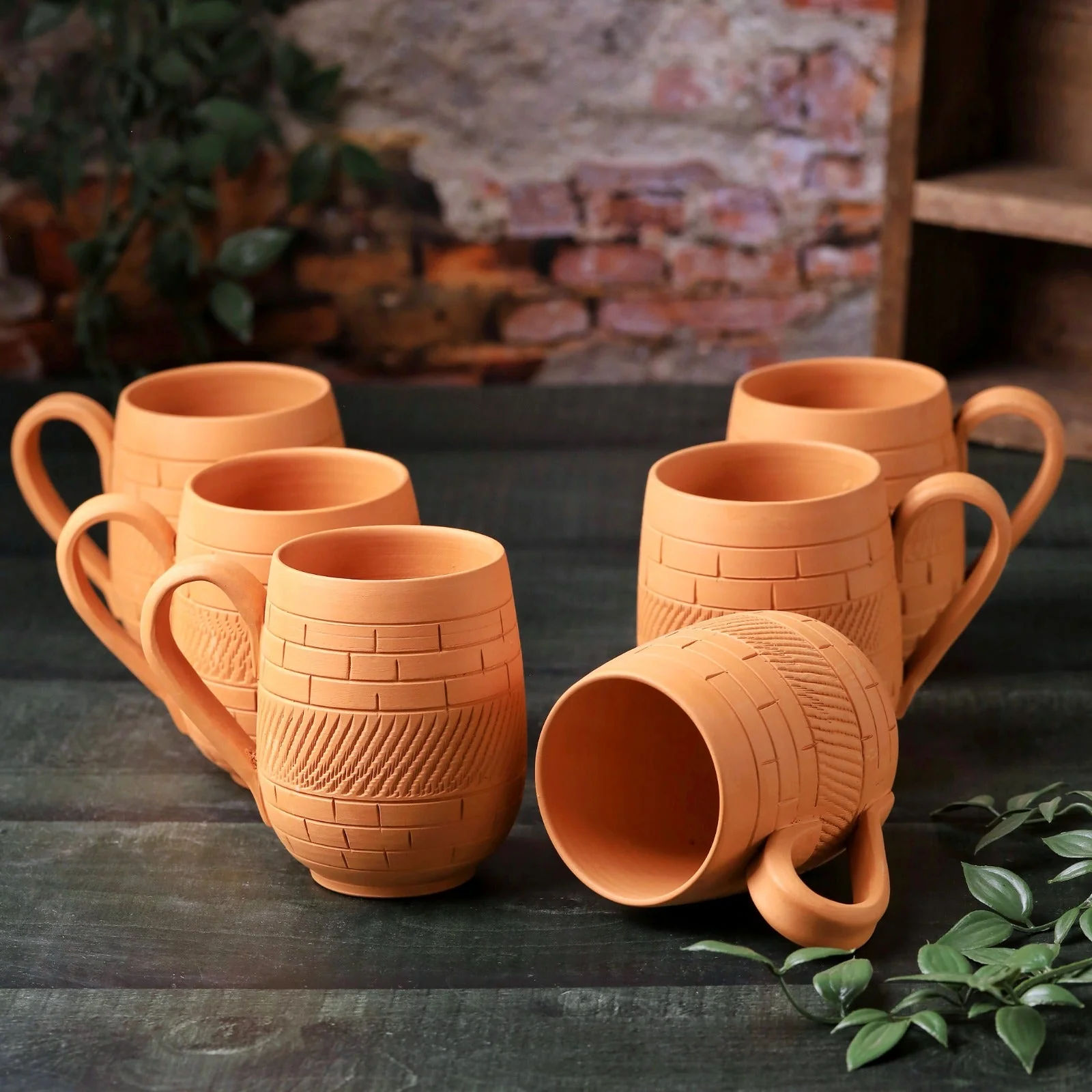 Terracotta Maharaja Jumbo Mug- Handcrafted Natural Clay Large Mug - Image 12
