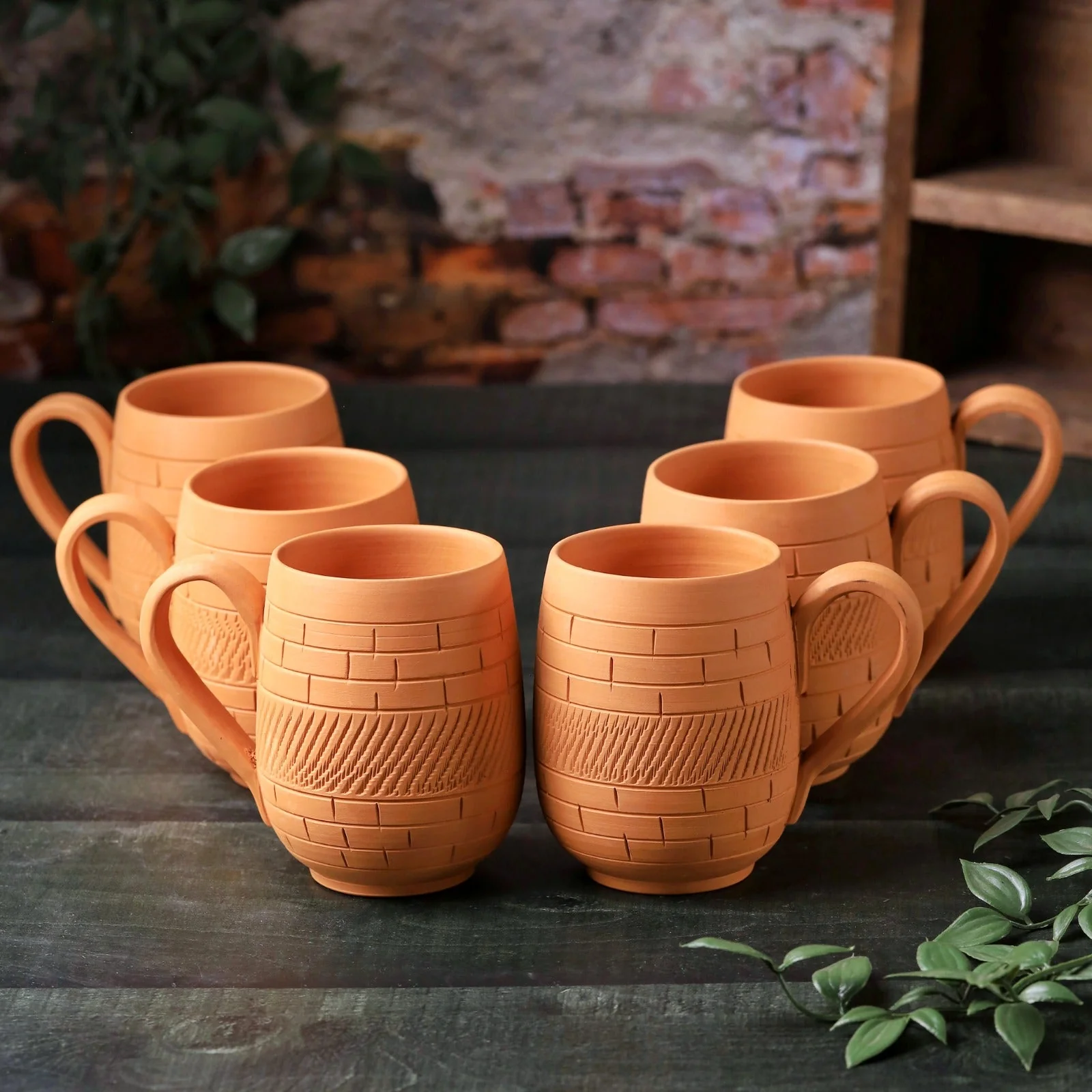 Terracotta Maharaja Jumbo Mug- Handcrafted Natural Clay Large Mug - Image 13