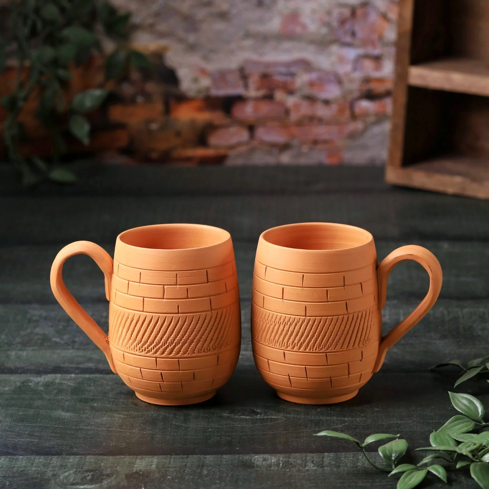 Terracotta Maharaja Jumbo Mug- Handcrafted Natural Clay Large Mug - Image 3