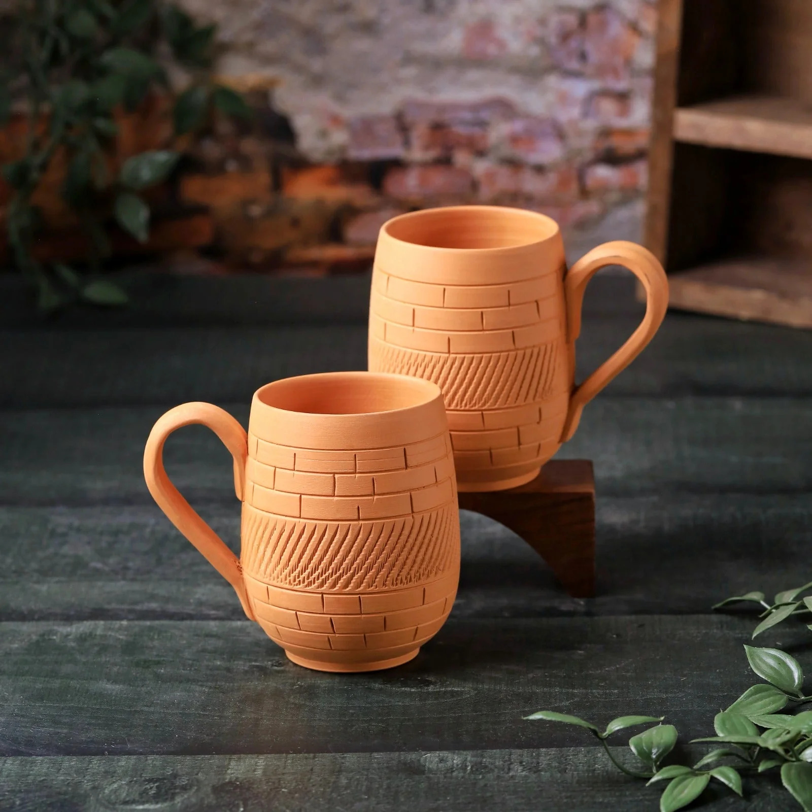 Terracotta Maharaja Jumbo Mug- Handcrafted Natural Clay Large Mug - Image 5