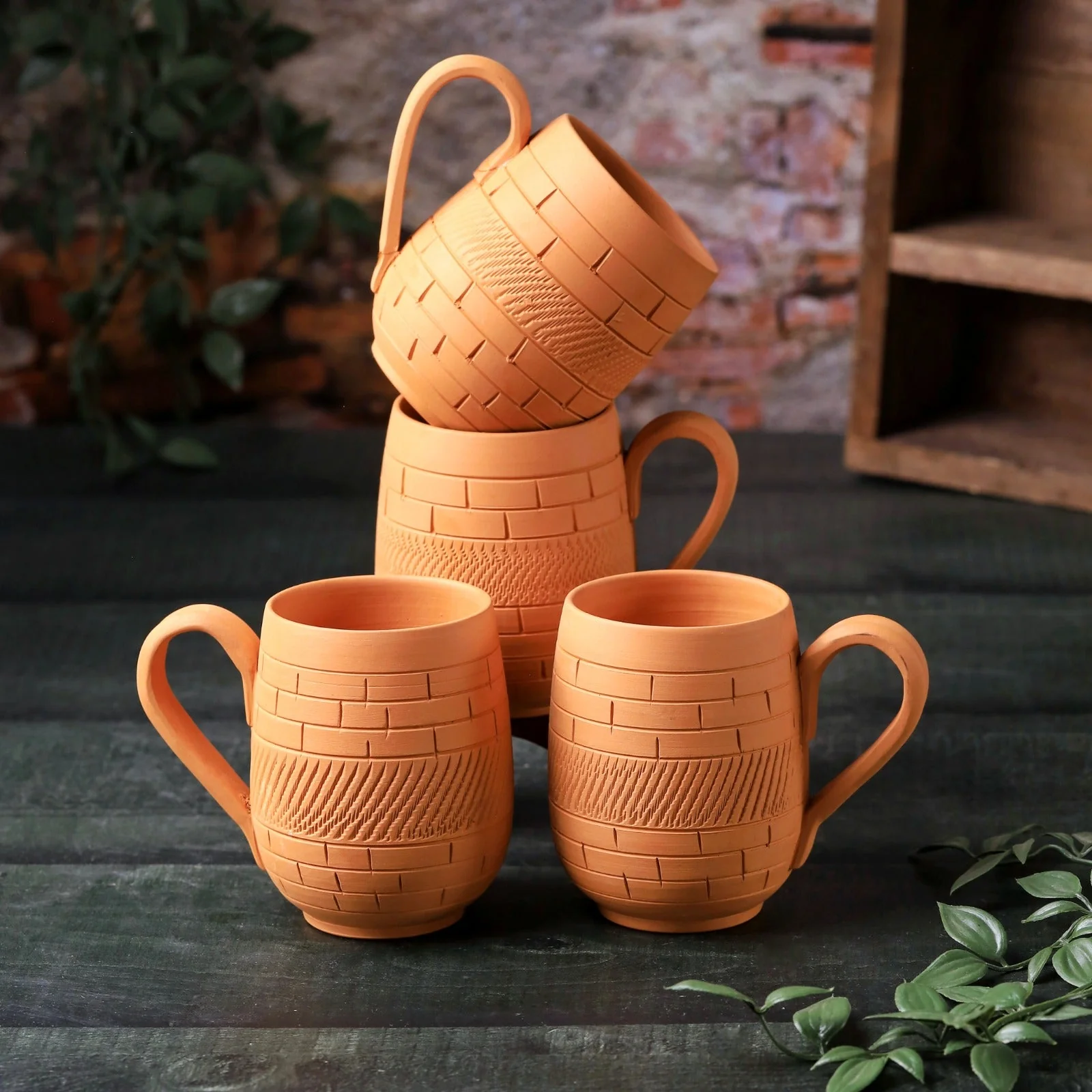 Terracotta Maharaja Jumbo Mug- Handcrafted Natural Clay Large Mug - Image 7