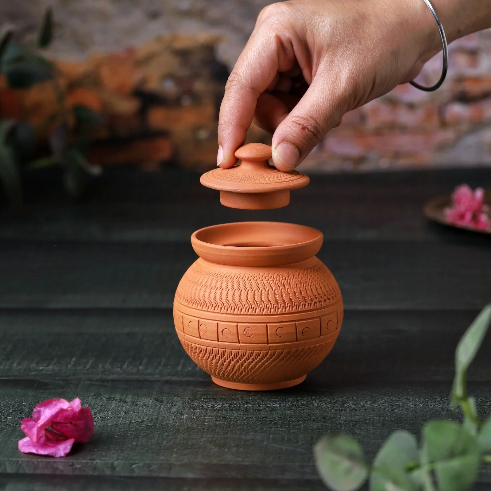 Terracotta Maharaja Sugar Pot | Handcrafted Clay Jar - Image 5