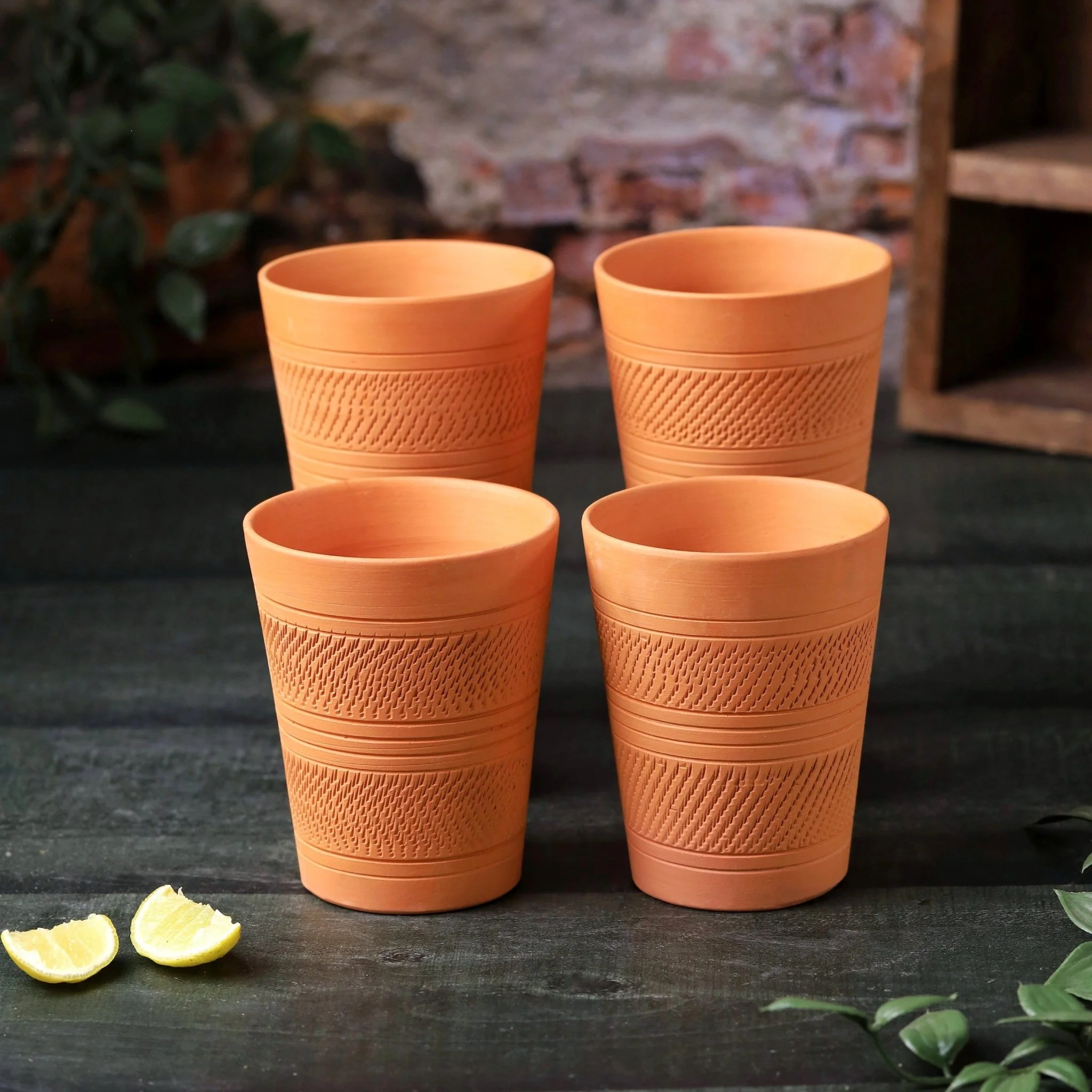 Terracotta Modern Jumbo Glass – Handcrafted Natural Clay Large Glass - Image 6
