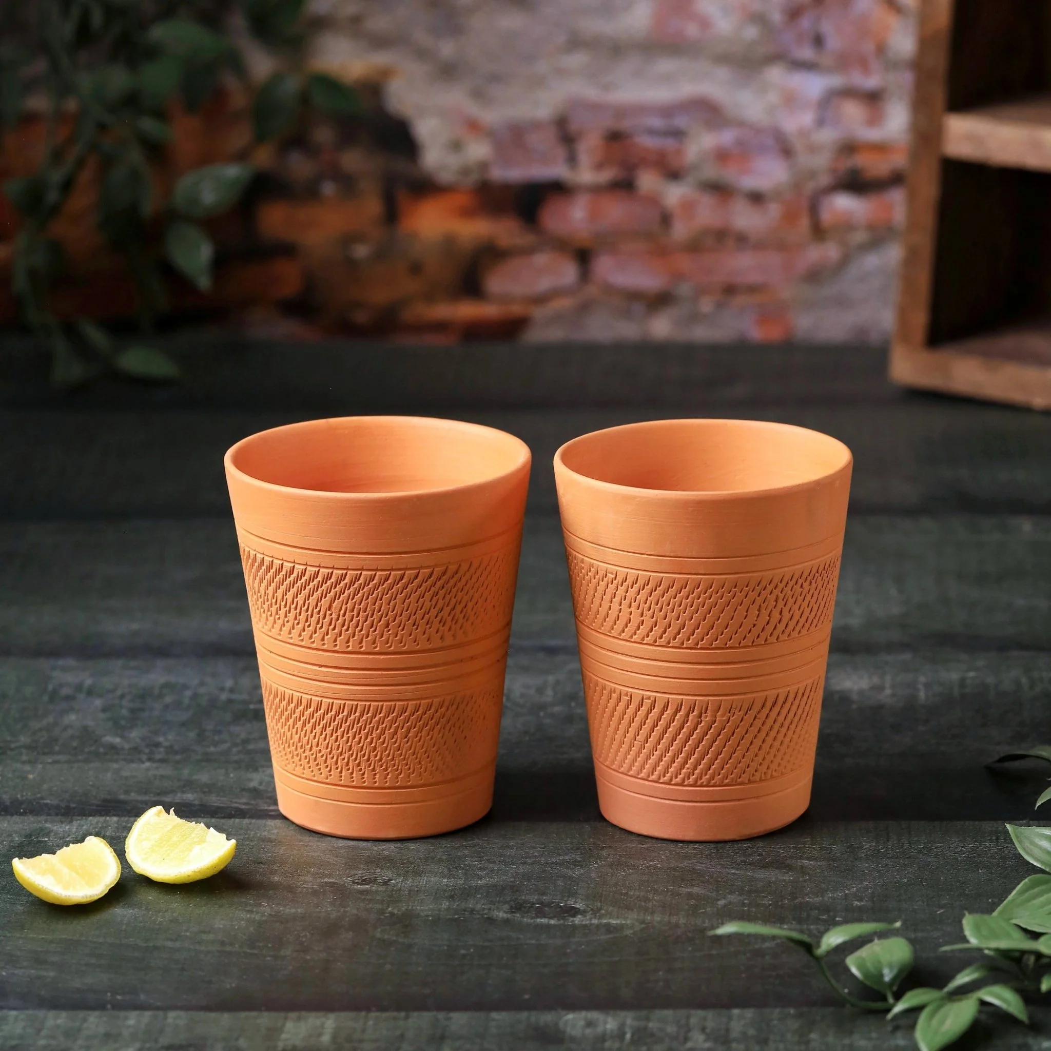 Terracotta Modern Jumbo Glass – Handcrafted Natural Clay Large Glass - Image 7